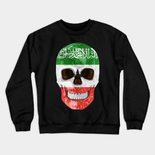 Somaliland Flag Skull - Gift for Somalilander With Roots From Somaliland Crewneck Sweatshirt